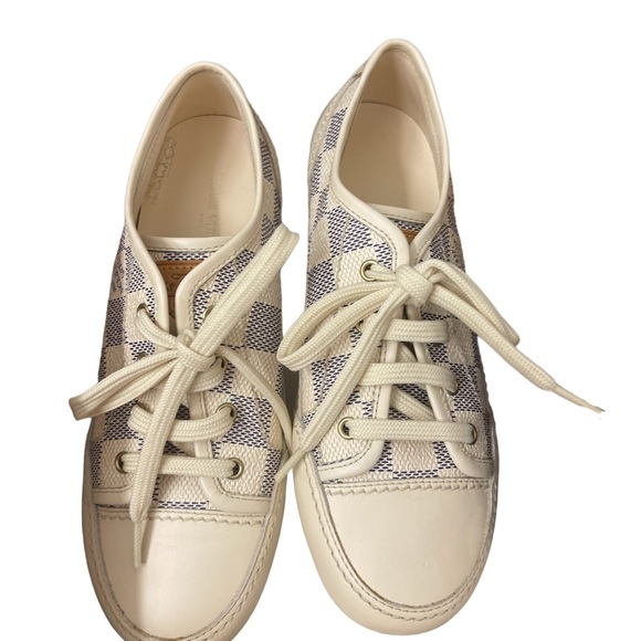 The Capucine Louis Vuitton Damier Azur CHILDREN's  Sneakers.  Size EU 31 US 13 - Picture 8 of 14